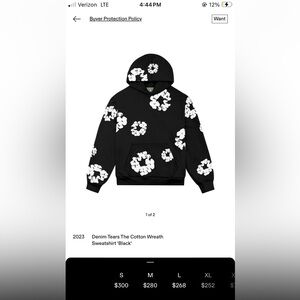 Denim Tears Black and White hoodie